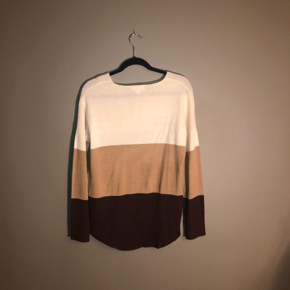 Tri-Colored Soft Fall Sweater - Picture 2 of 3